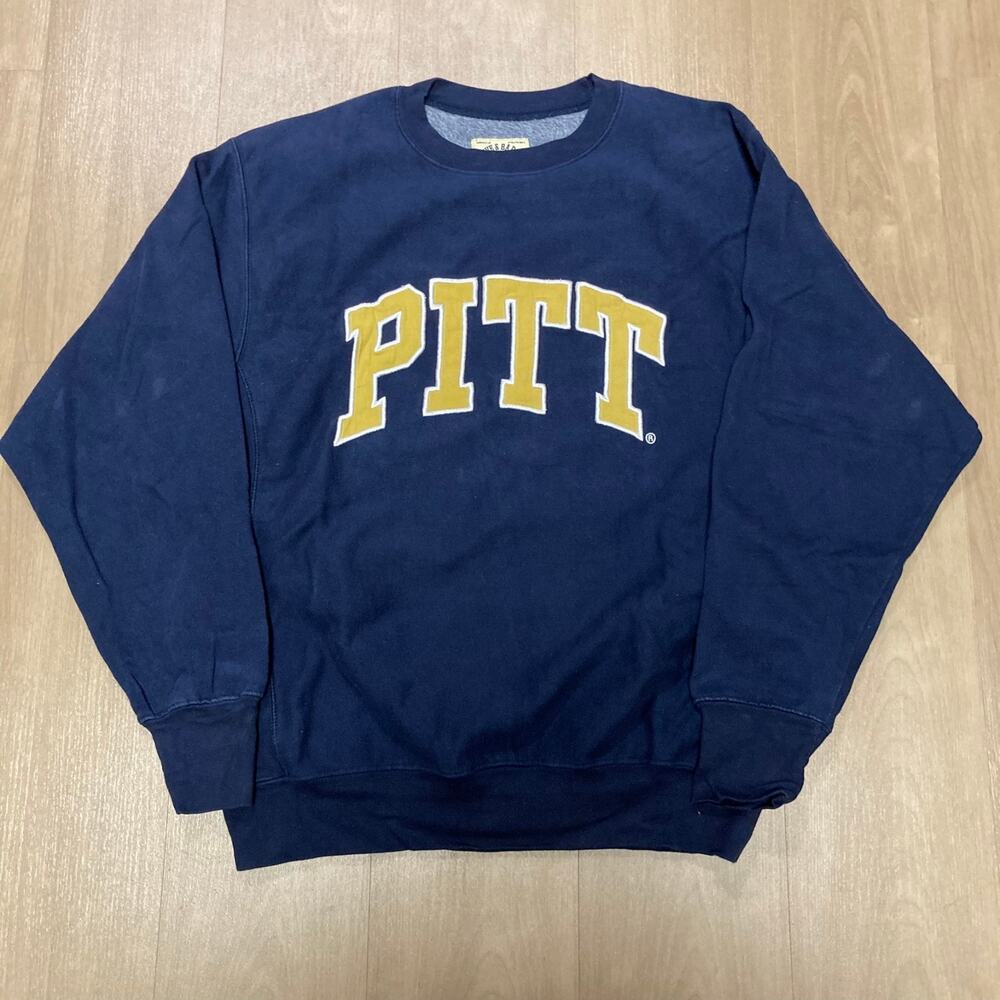 Vintage Steve & Barrys Pitt Panthers Sweatshirt Mens M Navy Blue Heavyweight